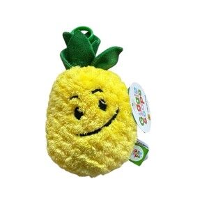 NWT Giggle Scape Pineapple Fruit Back-to-School  Bag Clip-On NEW 6.5"